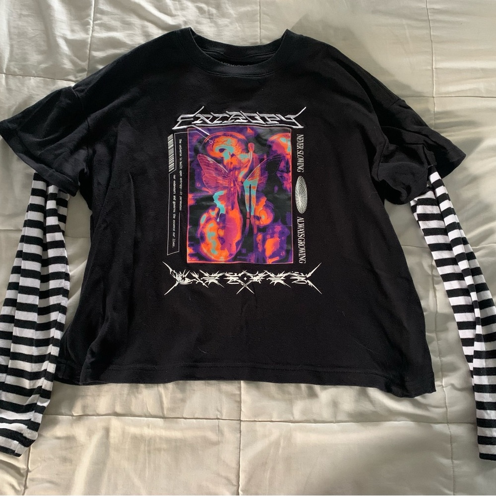 Y2K Inspired Goth Edgy Shirt from Zumies